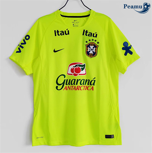 Maillot foot Maillot Rétro Brésil fluorescent Training Vert 2020