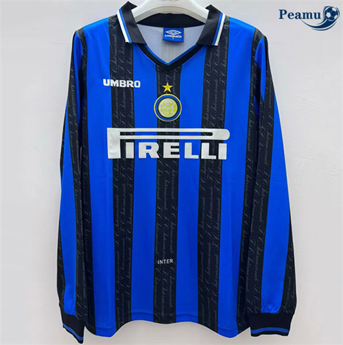 Maillot foot Maillot Rétro Inter Milan Domicile Manche Longue 1997