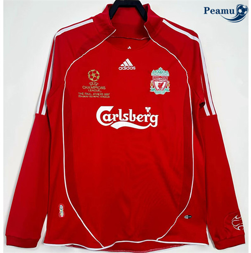 Maillot foot Maillot Rétro Liverpool Domicile Manche Longue Champions League 2006-08