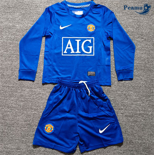 Maillot foot Maillot Rétro Manchester United Enfant Exterieur Manche Longue 2008-09