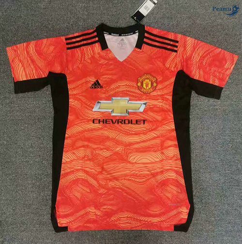 Peamu - Maillot foot Manchester United orange Pre-Match training 2021-2022