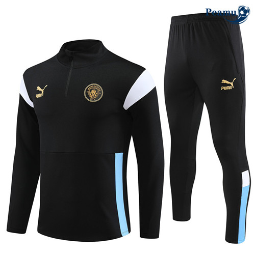 Peamu - Maillot foot Survetement Manchester City Noir 2023/24 discout