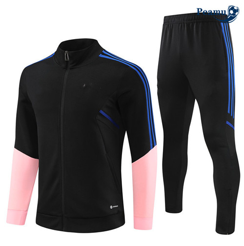 Peamu - Maillot foot Veste Survetement Manchester United Noir 2023/24 Paris