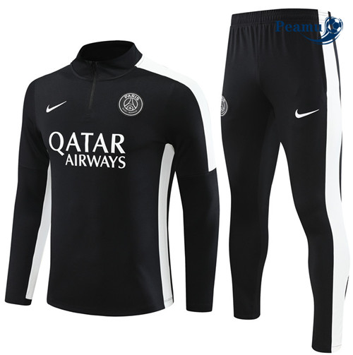 Peamu - Maillot foot Survetement PSG Noir 2023/24 discout