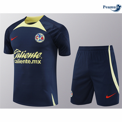 Maillot foot Kit Entrainement América + Shorts bleu marine 2024/2025 Original