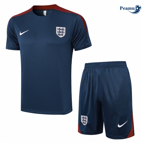 Maillot foot Kit Entrainement Angleterre + Shorts bleu royal 2024/2025 discout