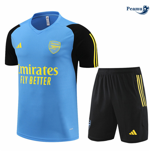 Maillot foot Kit Entrainement Arsenal Enfant + Shorts bleu clair 2024/2025 Original