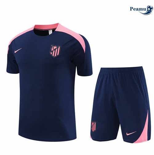 Maillot foot Kit Entrainement Atletico Madrid + Shorts bleu royal 2024/2025 Chinois