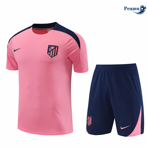 Maillot foot Kit Entrainement Atletico Madrid + Shorts rose 2024/2025 grossiste