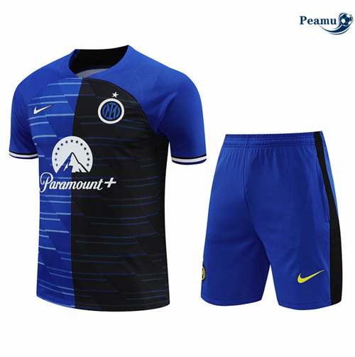 Maillot foot Kit Entrainement Inter Milan + Shorts bleu 2024/2025 grossiste