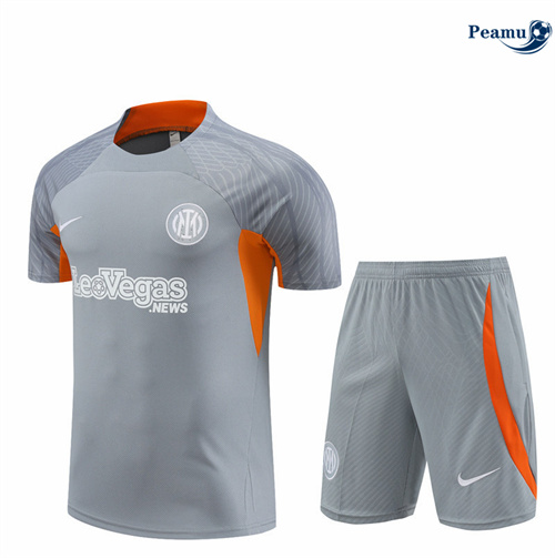 Maillot foot Kit Entrainement Inter Milan + Shorts gris 2024/2025 Paris