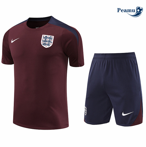 Maillot foot Kit Entrainement Angleterre + Shorts Brun 2024-2025 Officiel