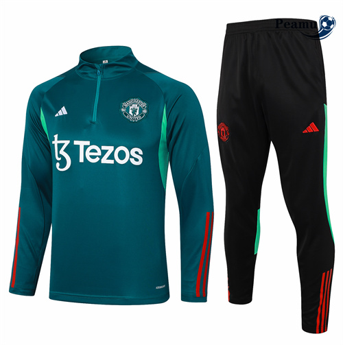 Survetement Manchester United Enfant Vert 2024-2025 Officiel