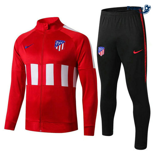 Veste Survetement Atletico Madrid Rouge Noir 2019-2020