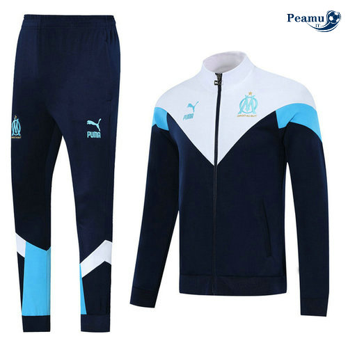 Veste Survetement Marseille Bleu navy/Bianco 2019-2020