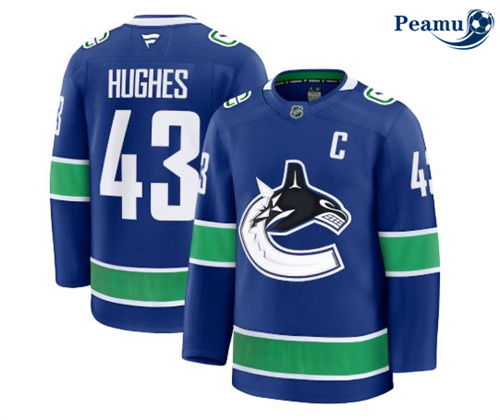 Peamu Maillot foot Quinn Hughes, Vancouver Canucks - Domicile