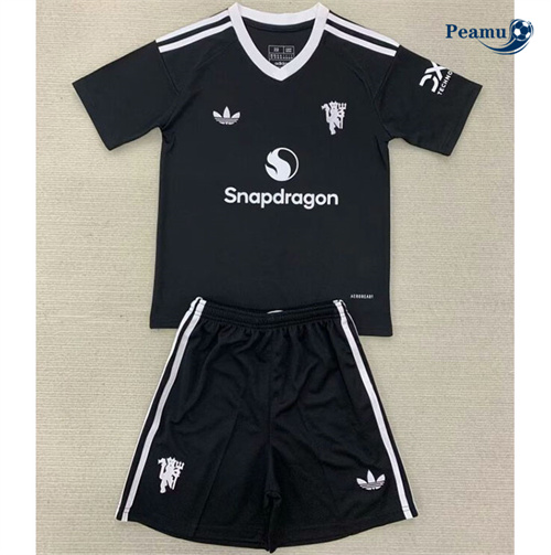 Maillot foot Manchester United Enfant Gardien de but Noir 2024-2025