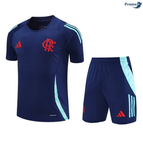 Maillot foot Kit Entrainement Flamengo + Shorts Bleu Marine/Bleu 2025-2026 peamu 0041