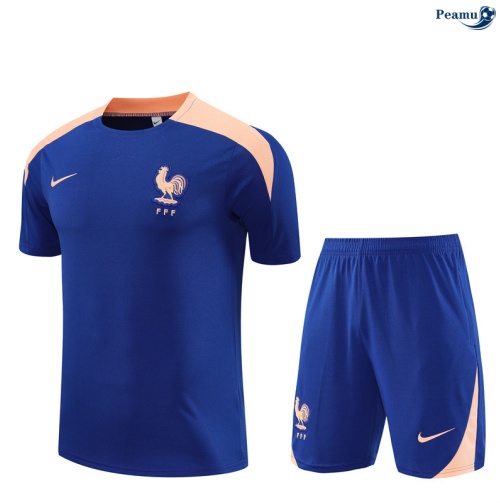 Maillot foot Kit Entrainement France + Shorts Bleu 2025-2026 peamu 0370