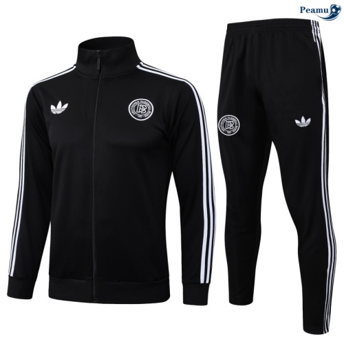 Maillot Veste Survetement Allemagne Enfant Noir 2025-2026 peamu 0923