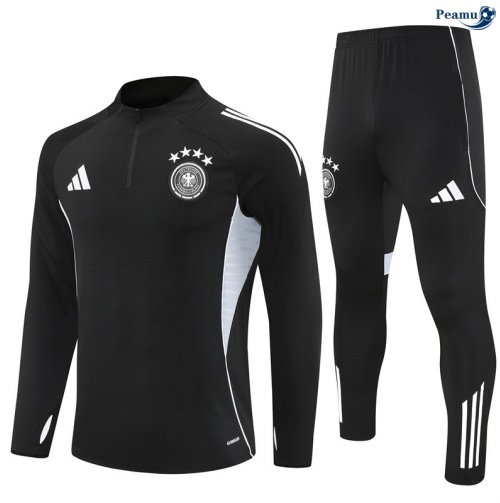 Maillot Survetement Allemagne Enfant Noir/Blanc 2025-2026 peamu 0924