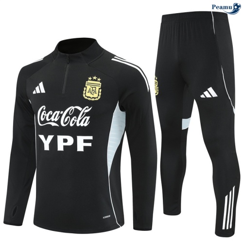 Maillot Survetement Argentine Noir/Blanc 2025-2026 peamu 0693