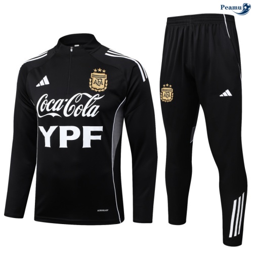 Maillot Survetement Argentine Noir/Blanc 2025-2026 peamu 0696