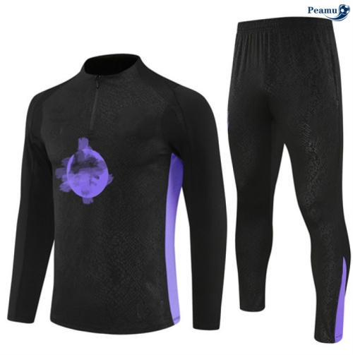 Maillot Survetement Barcelone Noir/Violet 2025-2026 peamu 0544