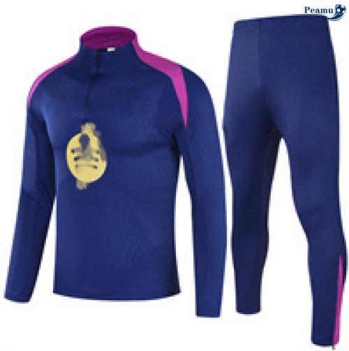 Maillot Survetement Barcelone Bleu Marine/Violet 2025-2026 peamu 0561