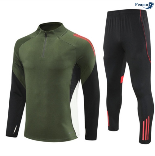 Maillot Survetement Bayern Munich Vert/Noir/Rouge 2025-2026 peamu 0515