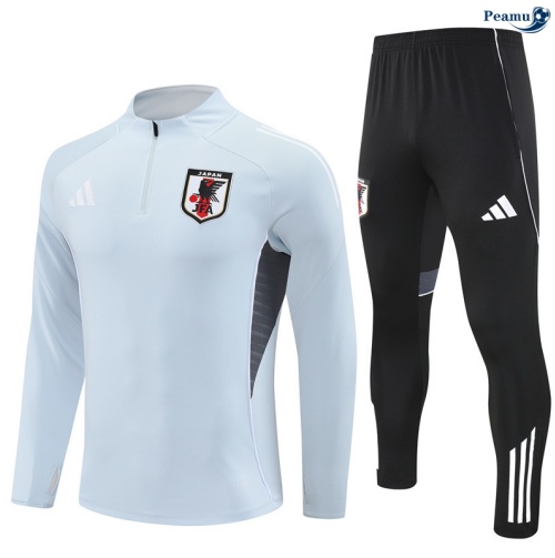 Maillot Survetement Japon Enfant Gris/Noir 2025-2026 peamu 0939