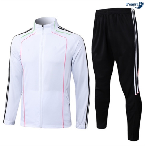 Maillot Veste Survetement Juventus Enfant Blanc/Noir/Rose 2025-2026 peamu 0953