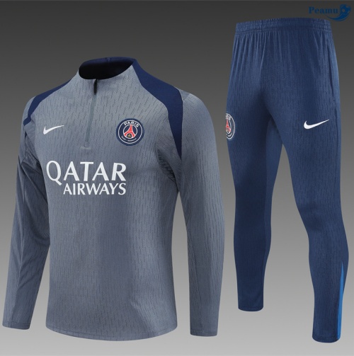 Maillot Survetement PSG Gris/Bleu Marine 2025-2026 peamu 0678