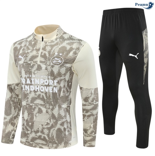 Maillot Survetement PSV Eindhoven Enfant Jaune/Noir 2025-2026 peamu 0777