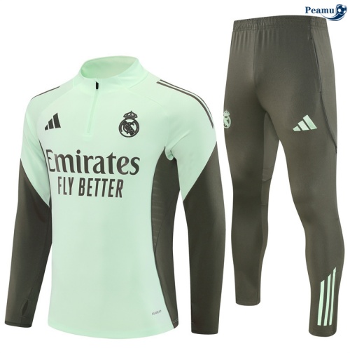 Maillot Survetement Real Madrid Vert 2025-2026 peamu 0633
