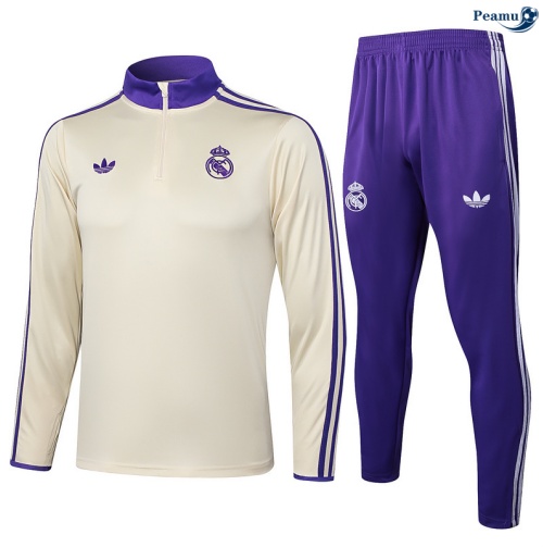 Maillot Survetement Real Madrid Enfant abricot/Violet 2025-2026 peamu 0888