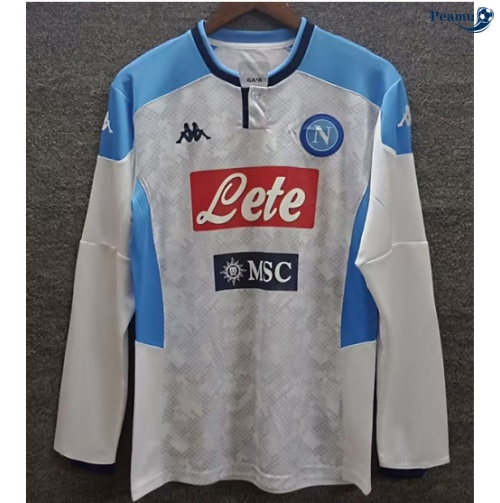 Maillot foot Rétro Naples maillot Blanc Manche Longue 2019
