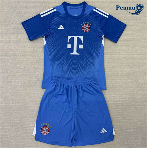 Maillot foot Bayern Munich Enfant Gardien De But Bleu 2025-2026