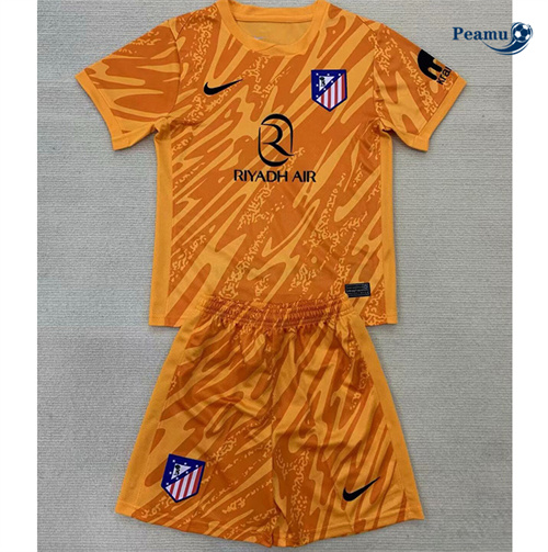 Maillot foot Atletico Madrid Enfant Gardien De But Orange 2024-2025 peamu 3068