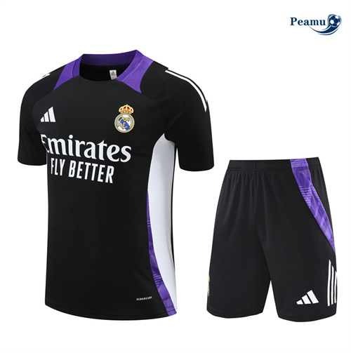 Maillot Kit Entrainement Real Madrid Enfant + Shorts noir 2024-2025 peamu 3625