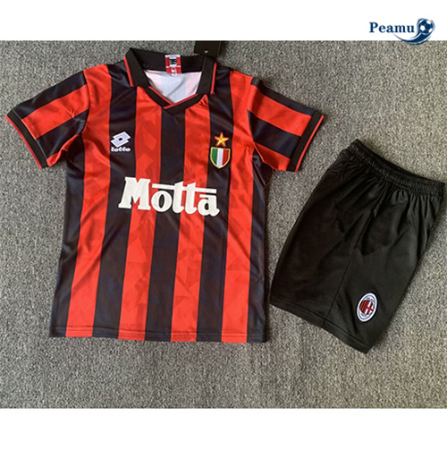 Maillot Rétro Classico Maglie AC Milan Enfant Domicile 1993-94 peamu 3403
