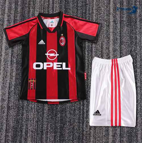 Maillot Rétro Classico Maglie AC Milan Enfant Domicile 1998-99 peamu 3405