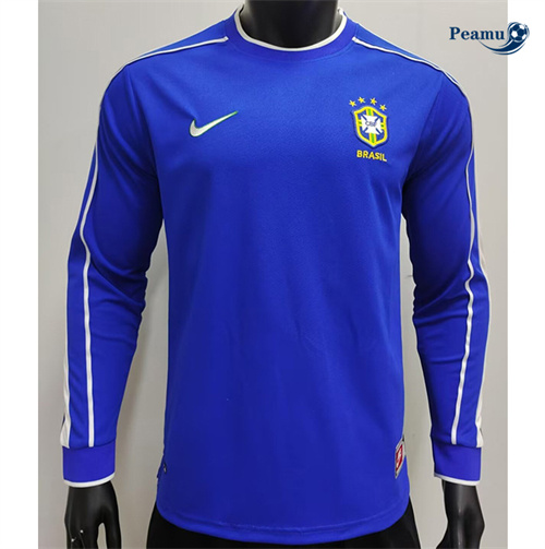 Maillot Rétro Classico Maglie Brésil Exterieur Manche Longue 1998 peamu 3349