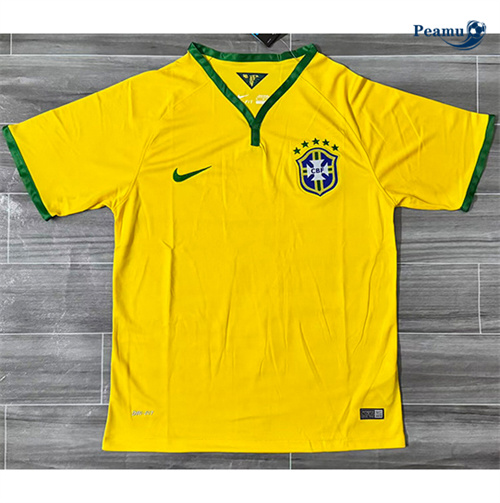 Maillot Rétro Classico Maglie Brésil Domicile 2014 peamu 3350