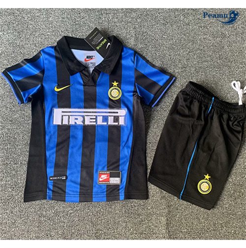 Maillot Rétro Classico Maglie Inter Milan Enfant Domicile 1998-99 peamu 3422