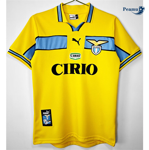 Maillot Rétro Classico Maglie Lazio Amarillo 1998-99 peamu 3428