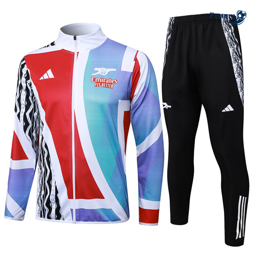 Veste Survetement Arsenal Enfant Blanc 2024-2025 peamu 3579