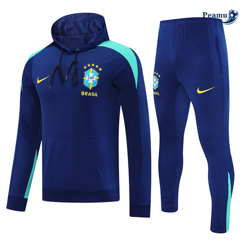 Survetement Sweatshirt à capuche Brésil bleu 2025-2026 peamu 3509