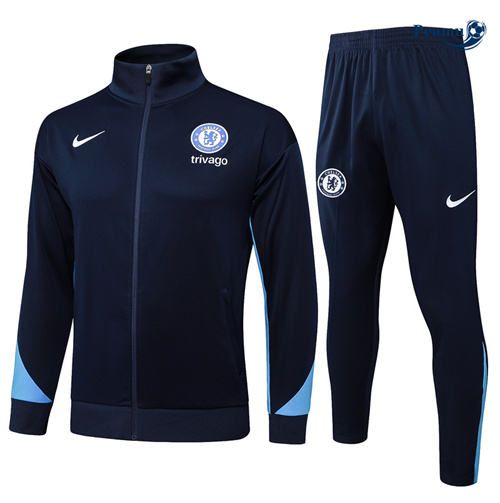 Veste Survetement Chelsea bleu marine 2024-2025 peamu 3530