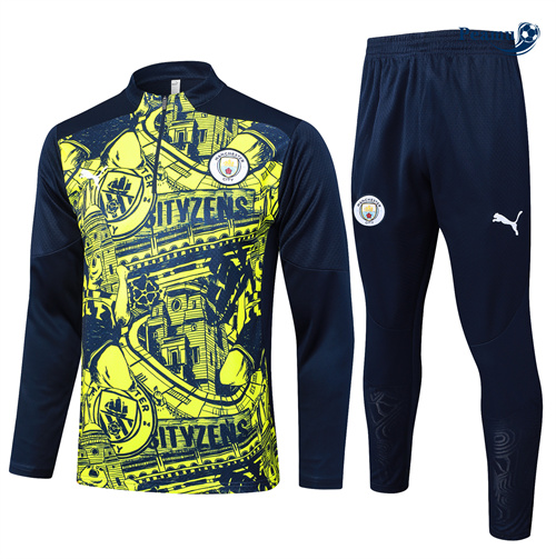 Survetement Manchester City Enfant jaune 2024-2025 peamu 3584
